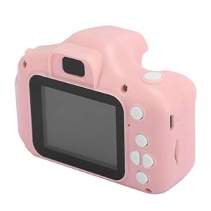 ASHATA Portable Cartoon Camera, Mini 1080P Digital Camera, One Click Smart Focusing, Anti Shake, with 2.0 inch Screen, The Best Gift for Kids, Children(Pink)