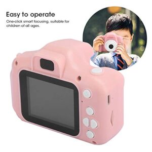 ASHATA Portable Cartoon Camera, Mini 1080P Digital Camera, One Click Smart Focusing, Anti Shake, with 2.0 inch Screen, The Best Gift for Kids, Children(Pink)