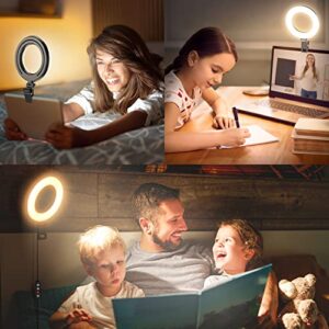 Kaiess Video Conference Lighting, 6.5" Clip on Ring Light for Computer Laptop, Zoom Lighting for Computer,Webcam Light for Zoom Call/Remote Working/Live Streaming, Zoom Light