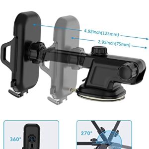 Car Phone Holder Mount Air Vent/Dashboard/Windscreen for iPhone 11 13 14 Pro Max XR X XS SE 2020 2022/3rd Generation/14 Plus/Samsung Galaxy S22 S23 Plus Ultra A32 A12 A42 A13 5G A03S A04S A21 A11