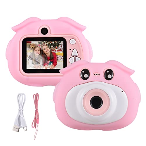 Wennzy Mini Cartoon Kids Digital Camera 1080P Digital Video Camera for Kids Dual Lens 2.0 Inch IPS Screen 4X Zoom Built-in Battery Perfect Birthday for Boys Girls