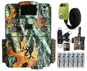 browning trail cameras browning strike force hd pro-x camera with 32 gb sd card, batteries, card reader, reinforced strap, and spudz microfiber cloth screen cleaner