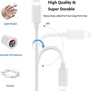 Aux Cord for iPhone 11 12 13, 3.3ft White [Apple MFi Certified] Lightning to 3.5mm AUX Audio Cable Compatible with iPhone 13 12 11 XS XR X 8 7 6 for Home Car Stereo/Headphone/Speaker, Support All iOS