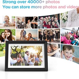 Skyzoo Frame: 10.1'' WiFi Digital Picture Frame, 1280x800 IPS Touch Screen Smart Digital Photo Frame, Share Photos and Videos Remotely via APP, Gift for Friends and Family