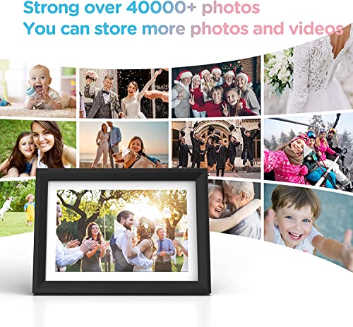 Skyzoo Frame: 10.1'' WiFi Digital Picture Frame, 1280x800 IPS Touch Screen Smart Digital Photo Frame, Share Photos and Videos Remotely via APP, Gift for Friends and Family