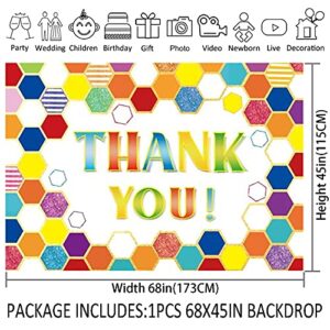 68x45inch Thank You Backdrop Thanks to Staff Teachers Professors Doctors Banner National Nurse's Day Photography Background Essential Employees First Responders Suppor Party Decorations