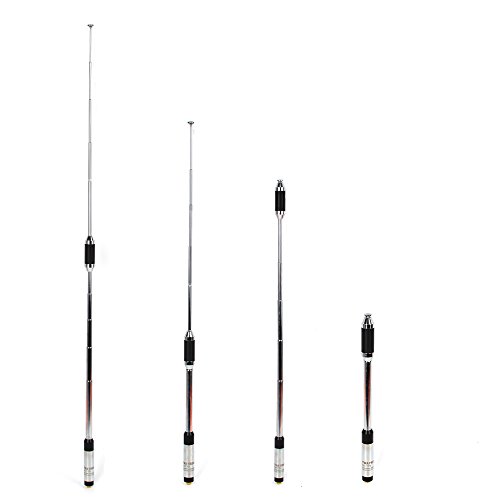 TWAYRDIO RH770 SMA-Female Telescopic Handheld Ham Radio Antenna 2m 70cm VHF UHF Replacement Extendable Antenna High Gain fit Kenwood TK-360 TK-370 TK-3200 Walkie Talkie