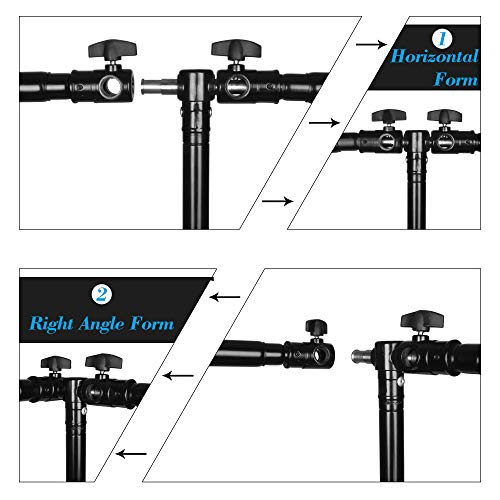 EMART Photo Video Studio 20 ft Wide 10 ft Tall Adjustable Heavy Duty Photography Backdrop Stand, Background Support System Kit with 3 Stands, 8 Spring Clamps, 1 Carrying Bag