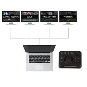 Zyyini Video Editing Console, 10 Custom Buttons Video Creative Console for Windows, Compatible with Final Cut X, EDIUS, Davinci, Premiere Editing Software, for Video Beginner, Post Creator