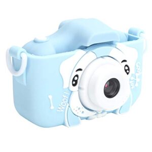mini digital camera for kids, 1080p video camera with 2.0 inch lcd screen, support pictures, video recording, playback and continuous shooting, puzzle toys gifts, battery time (blue)