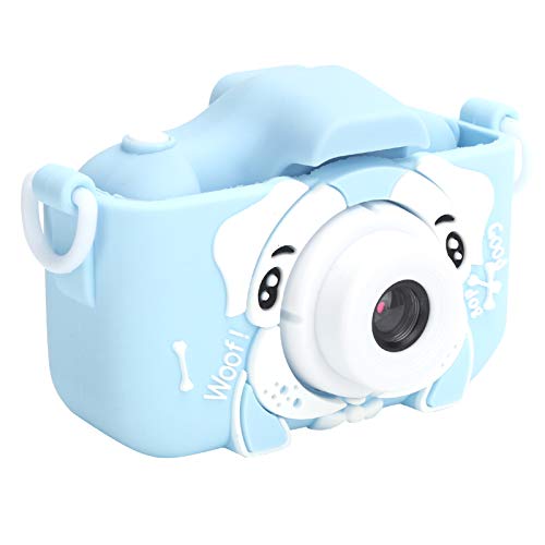 Mini Digital Camera for Kids, 1080P Video Camera with 2.0 Inch LCD Screen, Support Pictures, Video Recording, Playback and Continuous Shooting, Puzzle Toys Gifts, Battery Time (Blue)