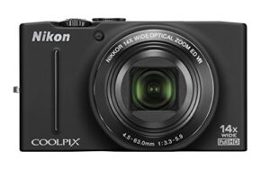 nikon coolpix s8200 16.1 mp cmos digital camera with 14x optical zoom nikkor ed glass lens and full hd 1080p video (black) (discontinued by manufacturer) (renewed)