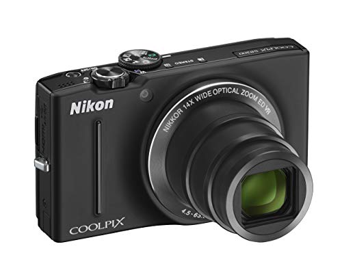 Nikon COOLPIX S8200 16.1 MP CMOS Digital Camera with 14x Optical Zoom NIKKOR ED Glass Lens and Full HD 1080p Video (Black) (Discontinued by Manufacturer) (Renewed)