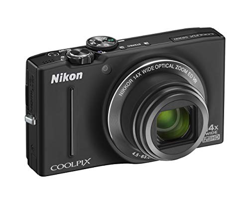 Nikon COOLPIX S8200 16.1 MP CMOS Digital Camera with 14x Optical Zoom NIKKOR ED Glass Lens and Full HD 1080p Video (Black) (Discontinued by Manufacturer) (Renewed)