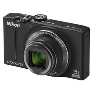 Nikon COOLPIX S8200 16.1 MP CMOS Digital Camera with 14x Optical Zoom NIKKOR ED Glass Lens and Full HD 1080p Video (Black) (Discontinued by Manufacturer) (Renewed)