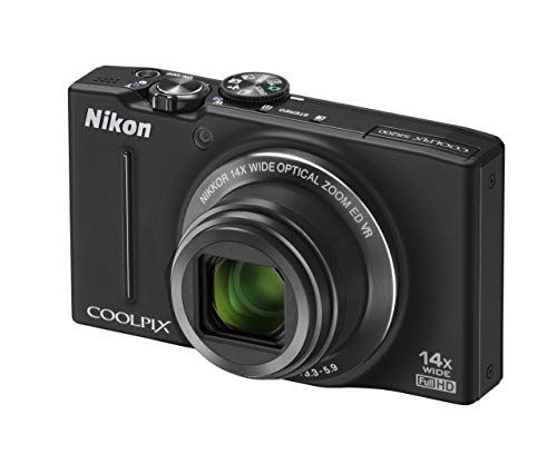 Nikon COOLPIX S8200 16.1 MP CMOS Digital Camera with 14x Optical Zoom NIKKOR ED Glass Lens and Full HD 1080p Video (Black) (Discontinued by Manufacturer) (Renewed)