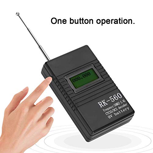 ciciglow Portable Handheld Frequency Counter,50MHz-2.4Ghz Frequency Accurate Radio Frequency Test,with Antenna One-Key Operation,Suitable for DCS and CTCSS Testing