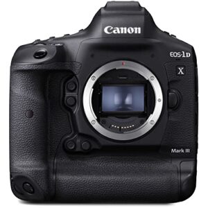 Canon EOS-1D X Mark III DSLR Camera Body Only (3829C002), 128GB CFexpress Card, Case, Flex Tripod, Hand Strap, Memory Wallet, Cleaning Kit (Renewed)