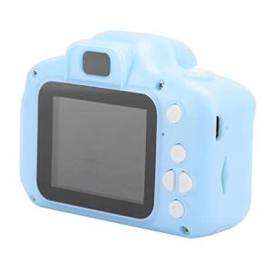 Jopwkuin Kids Selfie Camera, Mini Camera Rechargeable Taking Pictures DIY Photos Kids Camera Toys with 2.0in Color Screen Cartoon Photo Frames for Birthday Gifts(Blue)