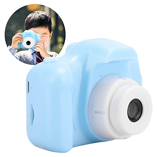 Jopwkuin Kids Selfie Camera, Mini Camera Rechargeable Taking Pictures DIY Photos Kids Camera Toys with 2.0in Color Screen Cartoon Photo Frames for Birthday Gifts(Blue)