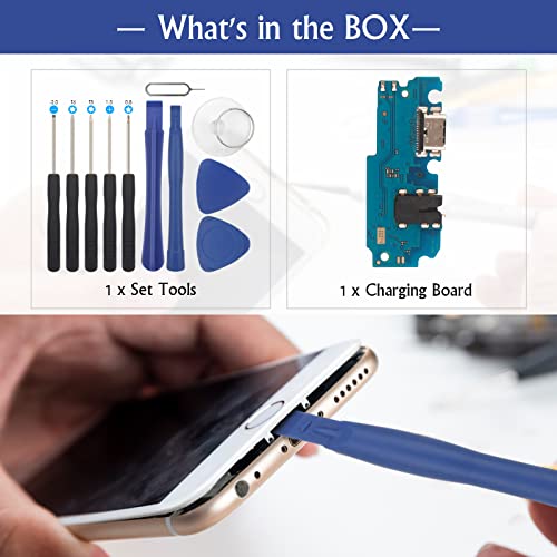 USB Charging Port for Samsung Galaxy A13 5G Dock Connector Charger Board Flex Cable Assembly Replacement for A316U A316F with Tools(Not for A13 4G)