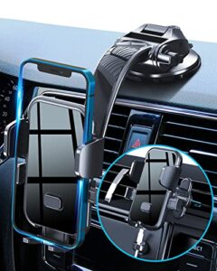 upgraded phone mount for car,[easy one touch button] car phone holder mount for dashboard windshield air vent,car accessories for iphone, all ios & android cell phone gifts for men