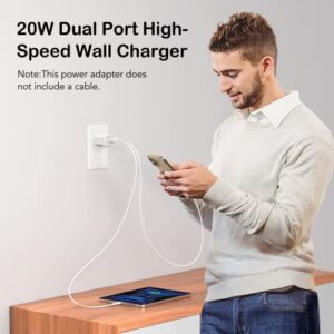 3Pack USB C Wall Charger, 20W Type C Fast Charger+ QC3.0 USB A Double Port Power Adapter Charger Plug Block for iPhone 14/13/12/11/Plus/Pro Max/Pro/12 Mini/XS/XR/X/8/7/6/6S Plus,Samsung