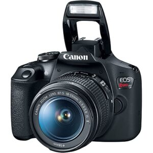 Canon EOS Rebel T7 DSLR Camera with 18-55mm and 75-300mm Lenses (2727C021), 4K Monitor, Pro Headphones, Pro Mic, 2 x 64GB Memory Card, Corel Photo Software, Pro Tripod + More (Renewed)