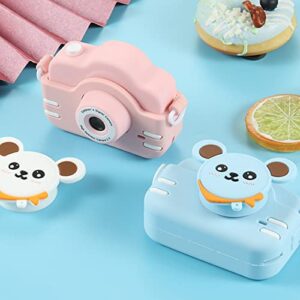 VGEBY Kids Camera, Cartoon Cute Kids Digital Camera Children Multilanguage DV Camera for Boys Girls(Blue)