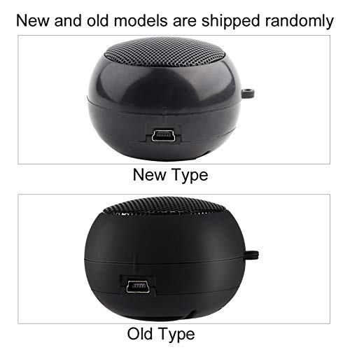 Qinlorgo Mini Speaker, Retractable Speaker with USB Charging Cable, 3.5mm Audio Interface Portable Speaker for MP3, MP4, MP5, Mobile Phones, Computers(Black, 12)