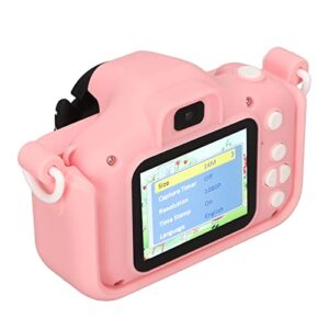 Kids Camera, Cute Lightweight Kids Digital Camera, 2in Screen Children Camera for Photo Video MP3 3‑10 Years Old Kids(Pink with 32G Memory Card with Card Reader)