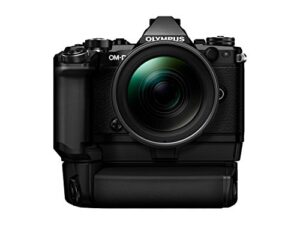 olympus om-d e-m5 mark ii kit, micro four thirds system camera + m.zuiko 12-40 mm pro universal zoom + power battery holder & battery black