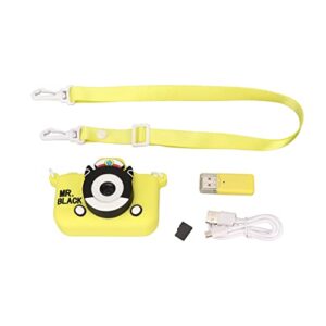 Kids Camera, Cute Lightweight Kids Digital Camera, 2in Screen Children Camera for Photo Video MP3 3‑10 Years Old Kids(Yellow with 32G Memory Card with Card Reader)
