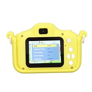 Kids Camera, Cute Lightweight Kids Digital Camera, 2in Screen Children Camera for Photo Video MP3 3‑10 Years Old Kids(Yellow with 32G Memory Card with Card Reader)