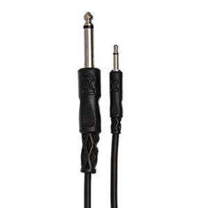 Hosa CMP-303 3.5 mm TS to 1/4" TS Mono Interconnect Cable, 3 feet, Speaker