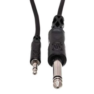 Hosa CMP-303 3.5 mm TS to 1/4" TS Mono Interconnect Cable, 3 feet, Speaker
