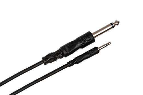 Hosa CMP-303 3.5 mm TS to 1/4" TS Mono Interconnect Cable, 3 feet, Speaker