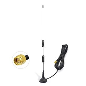 Bingfu Dual Band VHF UHF 136-174MHz 400-470MHz Ham Radio Antenna Handheld Two Way Radio Magnetic Base SMA Male Antenna for Ham Radio Walkie Talkie Icom Yaesu Vertex Standard Horizon Marine VHF Radio