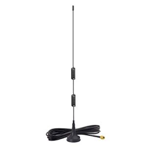 Bingfu Dual Band VHF UHF 136-174MHz 400-470MHz Ham Radio Antenna Handheld Two Way Radio Magnetic Base SMA Male Antenna for Ham Radio Walkie Talkie Icom Yaesu Vertex Standard Horizon Marine VHF Radio