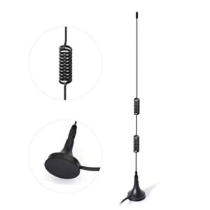 Bingfu Dual Band VHF UHF 136-174MHz 400-470MHz Ham Radio Antenna Handheld Two Way Radio Magnetic Base SMA Male Antenna for Ham Radio Walkie Talkie Icom Yaesu Vertex Standard Horizon Marine VHF Radio