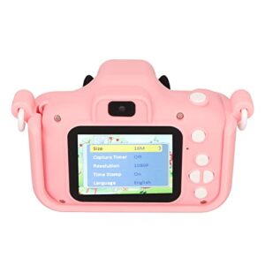 kids camera, cute lightweight kids digital camera, 2in screen children camera for photo video mp3 3‑10 years old kids(pink without 32g memory card with card reader)