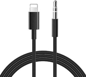 [apple mfi certified] aux cord for iphone, veetone 2pack lightning to 3.5mm aux stereo audio cable compatible with iphone 12/12 pro/11/xs/xr/x 8 7/ipad/ipod to home speaker/car stereo/headphone(black)
