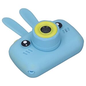 Jeanoko Kids Camera, Children Photo Camera Protective Case Portable GC0308 Sensor MP3 Function for Fun(Blue)