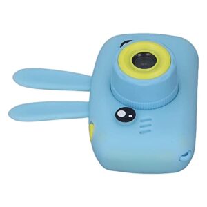 Jeanoko Kids Camera, Children Photo Camera Protective Case Portable GC0308 Sensor MP3 Function for Fun(Blue)