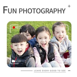 Jeanoko Kids Camera, Children Photo Camera Protective Case Portable GC0308 Sensor MP3 Function for Fun(Blue)