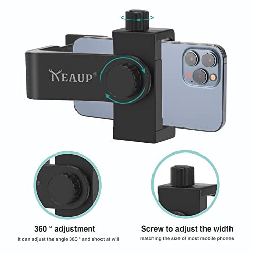 KEAUP Universal Cell Phone Holder Mount 360° Smartphone Compound Bow Adapter for Smartphone Camera with 2 Installation Methods