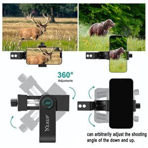 KEAUP Universal Cell Phone Holder Mount 360° Smartphone Compound Bow Adapter for Smartphone Camera with 2 Installation Methods