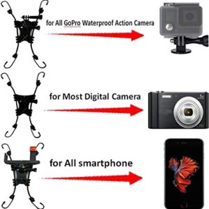 Pmsanzay 3 in 1 Universal Action Camera Backstop Chain Link Fence Mount for Action Camera/Digital Camera/Smartphone-Ideal Backstop Camera Mount for Recording Baseball,Softball and Tennis Games