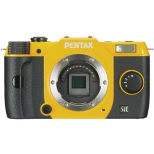 pentax q7 12.4mp mirrorless digital camera with 3-inch lcd – body only (yellow) (old model)