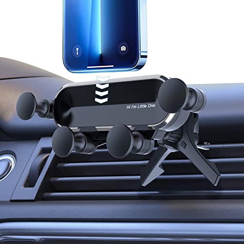 OFFCURVE Car Air Vent Phone Holder, Car Vent Cell Phone Mount Upgraded Metal Clip Car Hands Free Universal Cradle Vehicle Car Phone Holder Mount for iPhone 14 13 12 11 Android, Black